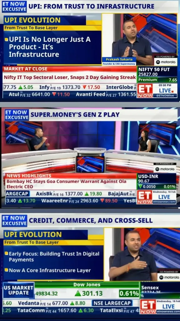 Press clipping: ET Now exclusive — UPI from trust to infrastructure, super.money Gen Z play