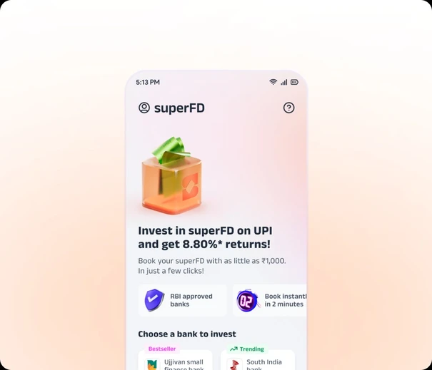 superFD app screen